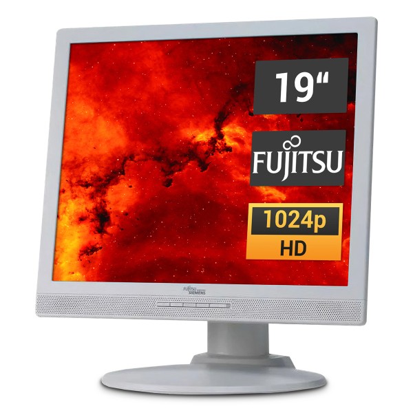 Fujitsu ScenicView A19-2A - 19 Zoll TFT HD Monitor mit Lautsprechern - Marmorgrau - B-Ware